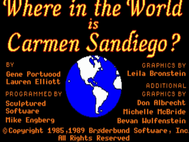 Where in the World is Carmen Sandiego?