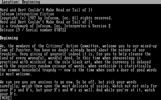 Nord and Bert Couldn't Make Head or Tail of It