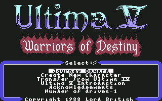 Ultima V: Warriors of Destiny