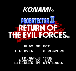Probotector II: Return of the Evil Forces