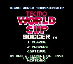 Tecmo World Cup Soccer