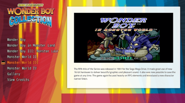 Wonder Boy Anniversary Collection