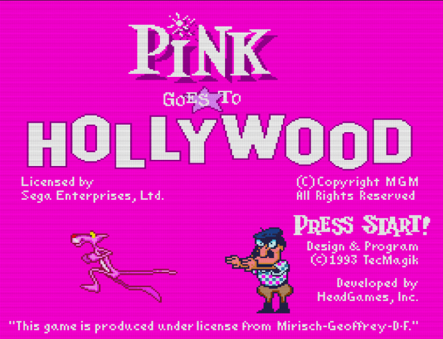 Pink Goes to Hollywood