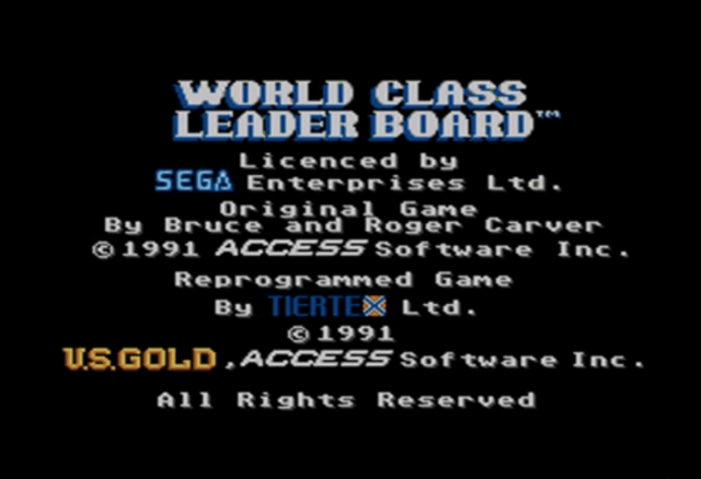 World Class Leaderboard Golf