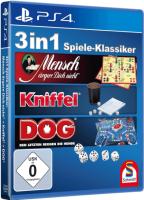 3 in 1 Spiele-Klassiker: Mensch ärgere dich nicht + Kniffel + Dog